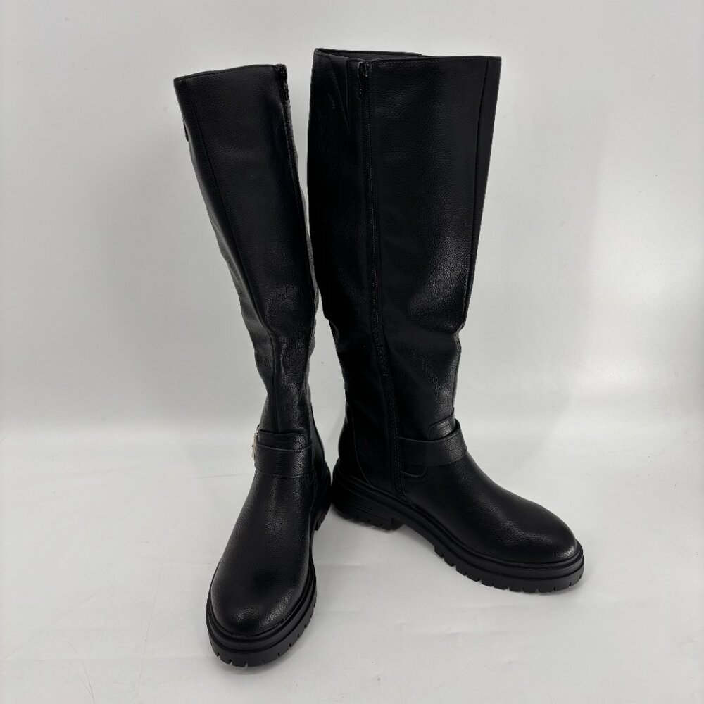 Sun + Stone Womens Omegaa Leather Platforms Moto Boots Black Smooth Size 7.5 NWB - Picture 4 of 10